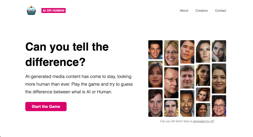 Human or AI game